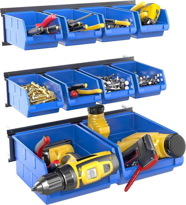Wall Mounted Storage Bins for Small Parts