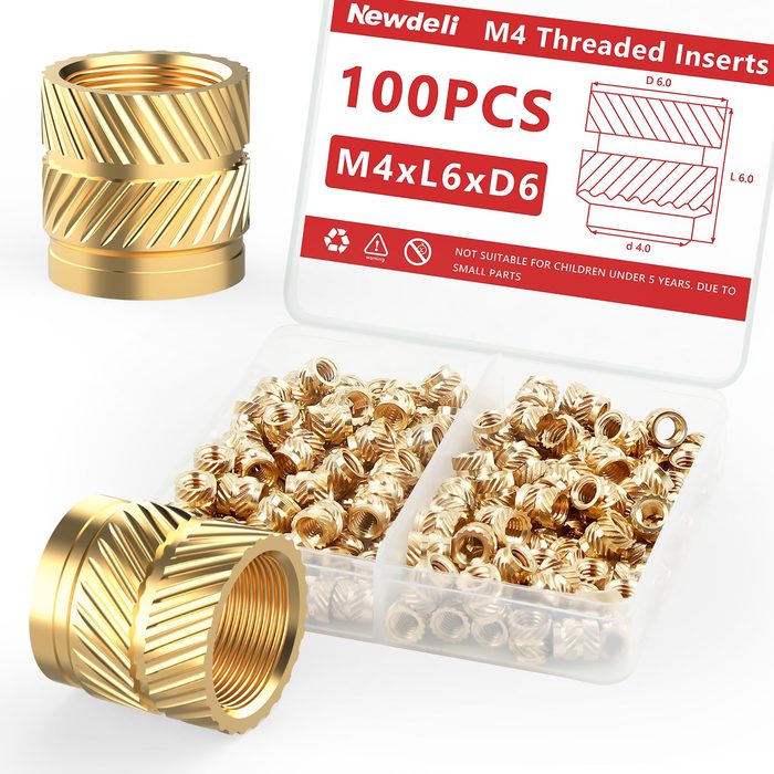 Heat Set Inserts M4 standard
