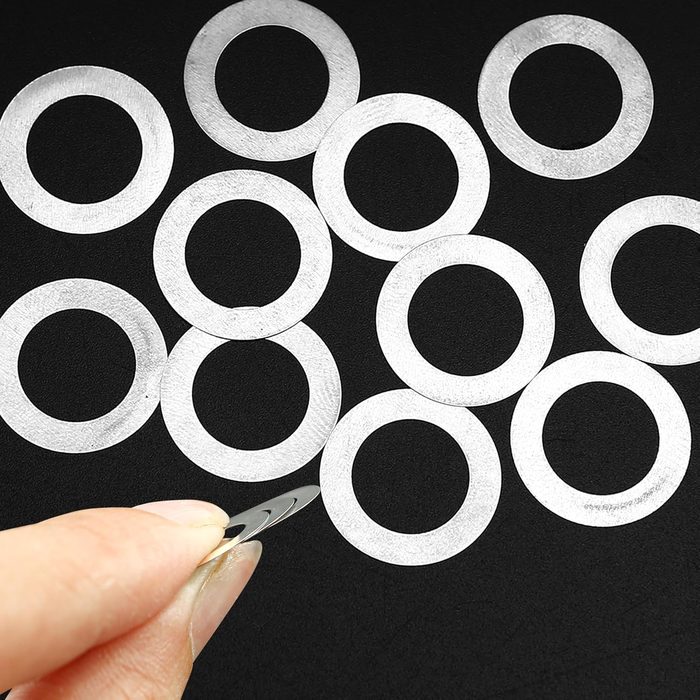 Metal Ultrathin Plain Gasket Shim Washers M10x16x0.1mm