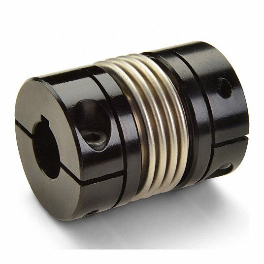Bellows Coupling, 35 mm Bore Dia 1, 1 in Bore Dia 2