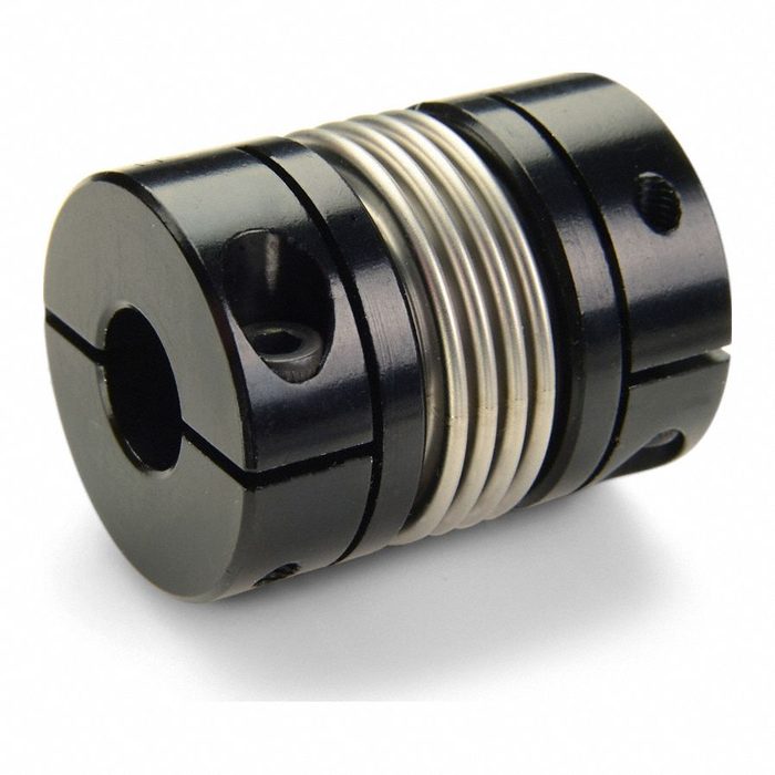 Bellows Coupling, 1 in Bore Dia 1, 1 in Bore Dia 2