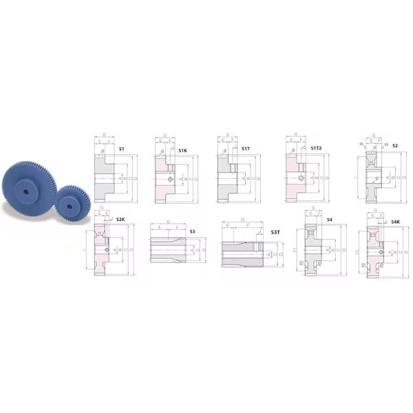 Hubless Nylon Spur Gears