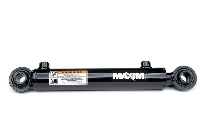 WSB Swivel Ball Welded Cylinder - Double Acting Hydraulic Cylinder 1.5” Bore x 12” Stroke, 0.75” Pin & 1” Rod Diameter, 19.25” Retracted, 3000 PSI, 5300 lb Column Load, SAE 6 Port Size
