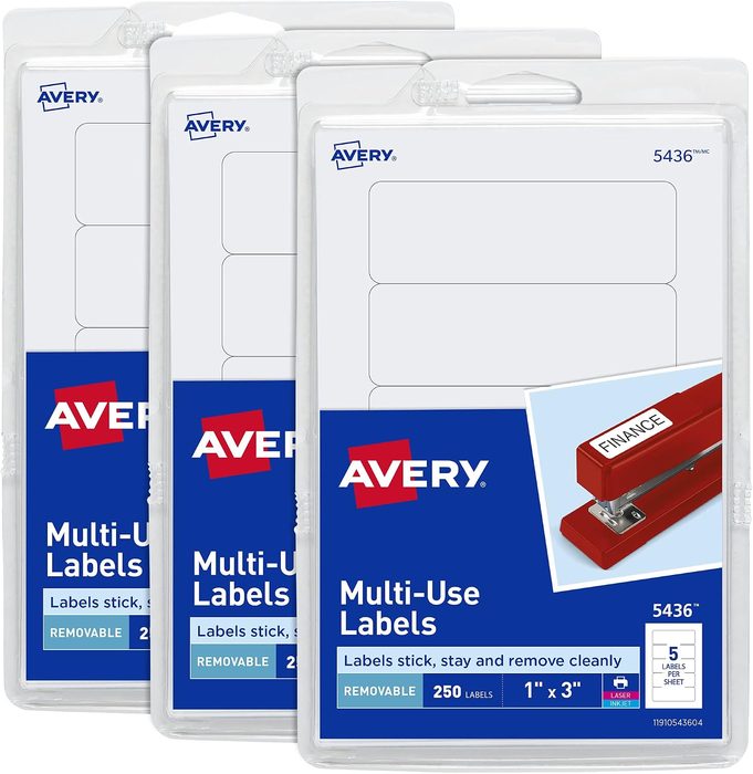 Print or Write Removable Multi-Use Labels