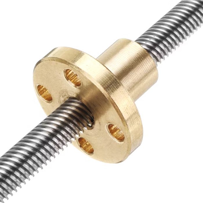 T5 T6 T8 T10 T12 Trapezoidal Screw Lead Screw with Brass Nut