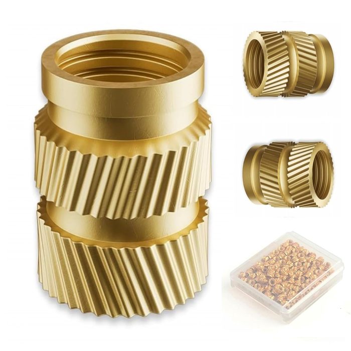 1/4 inch UNC Knurled Heat Set Insert for 3D Printing Components and Plastic Parts