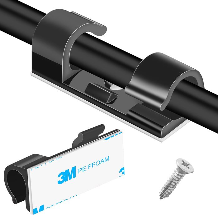 Self-Adhesive Cable Mounting Clip, 1 Slot