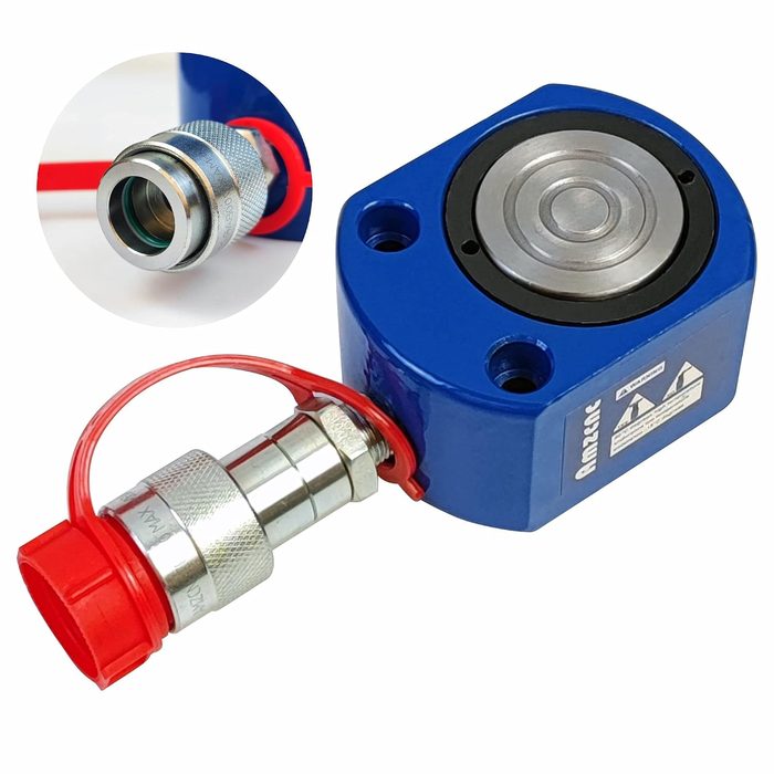 30 Ton Ultra-Thin Hydraulic Ram Cylinder Low Profile Single Section Mini Jack Ram 14mm Stroke